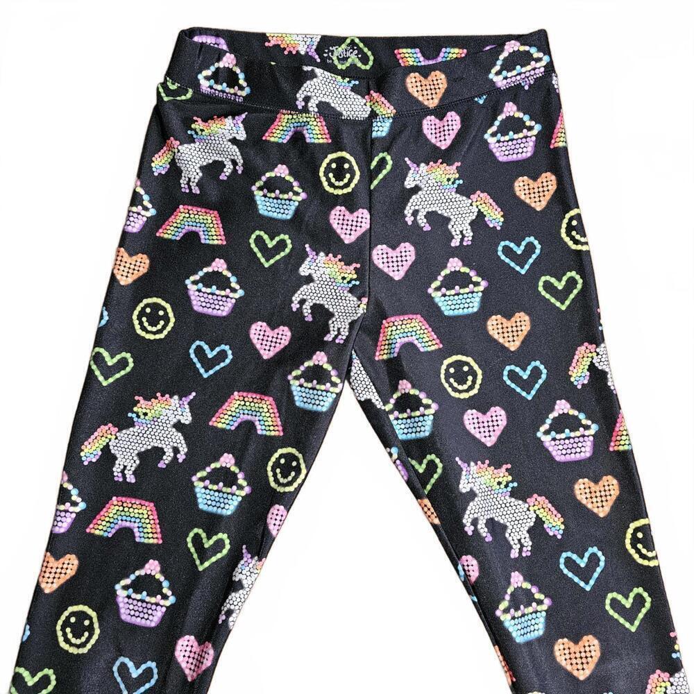 Justice Unicorn & Rainbow Leggings - Size 16